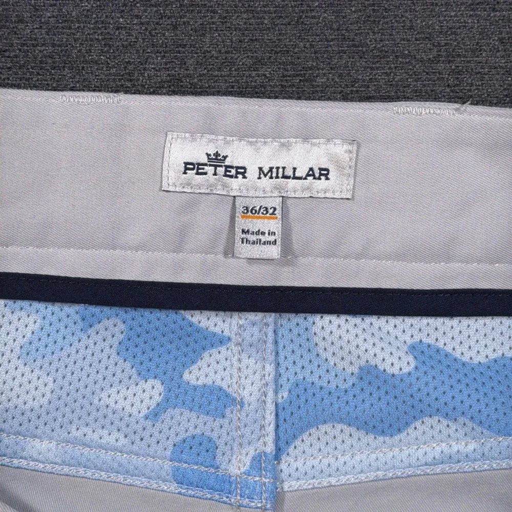 Peter Millar Pants Mens 36x32 Grey Performance Five Pocket EB66 Performance Golf